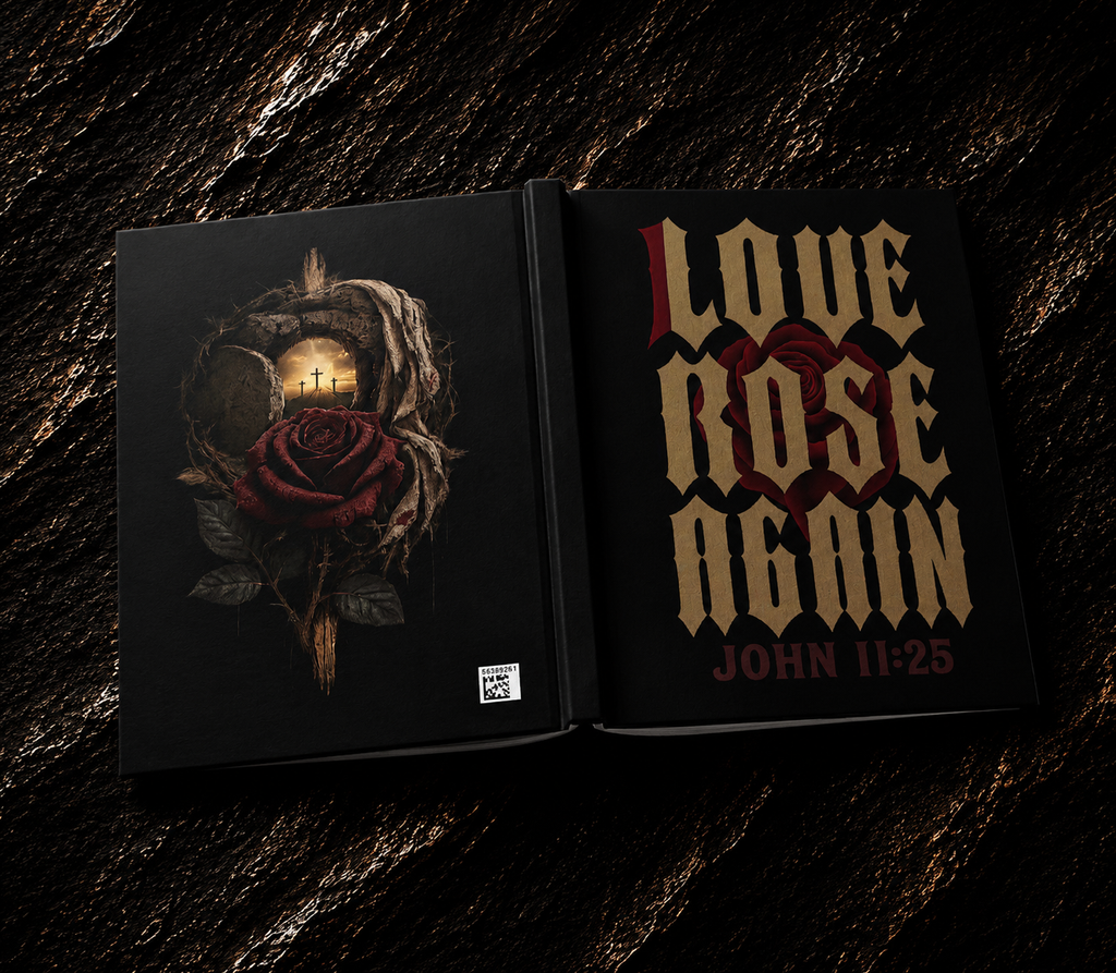 Love Rose Again John 11:25 Edition Hardcover journal matte